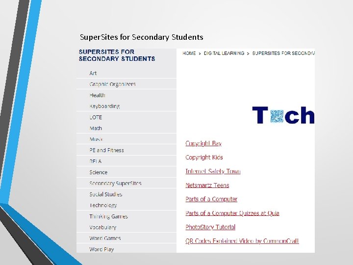 Super. Sites for Secondary Students 