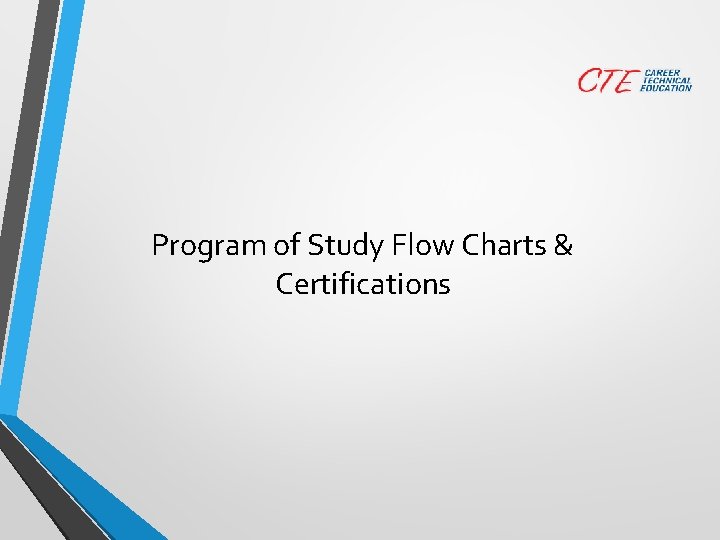Program of Study Flow Charts & Certifications 