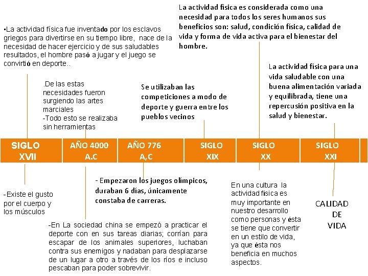 La actividad física es considerada como una necesidad para todos los seres humanos sus