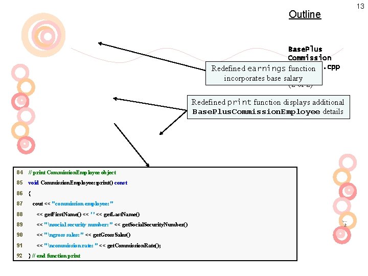 Outline Base. Plus Commission Redefined earnings Employee. cpp function incorporates base salary (2 of