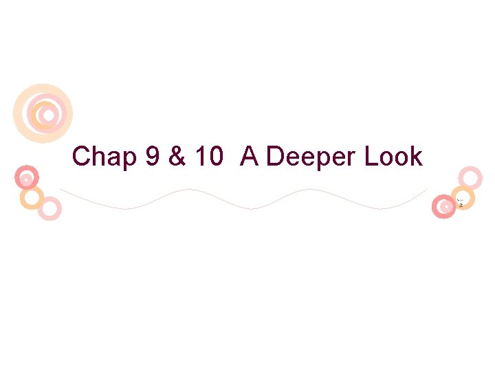 Chap 9 & 10 A Deeper Look 