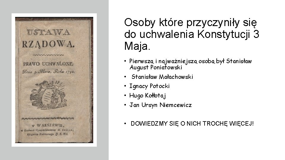 Konstytucja 3 maja Historia Co to jest Konstytucja