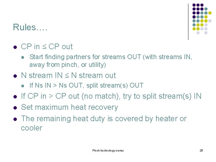 Rules…. l CP in ≤ CP out l l N stream IN ≤ N Rules…. l CP in ≤ CP out l l N stream IN ≤ N