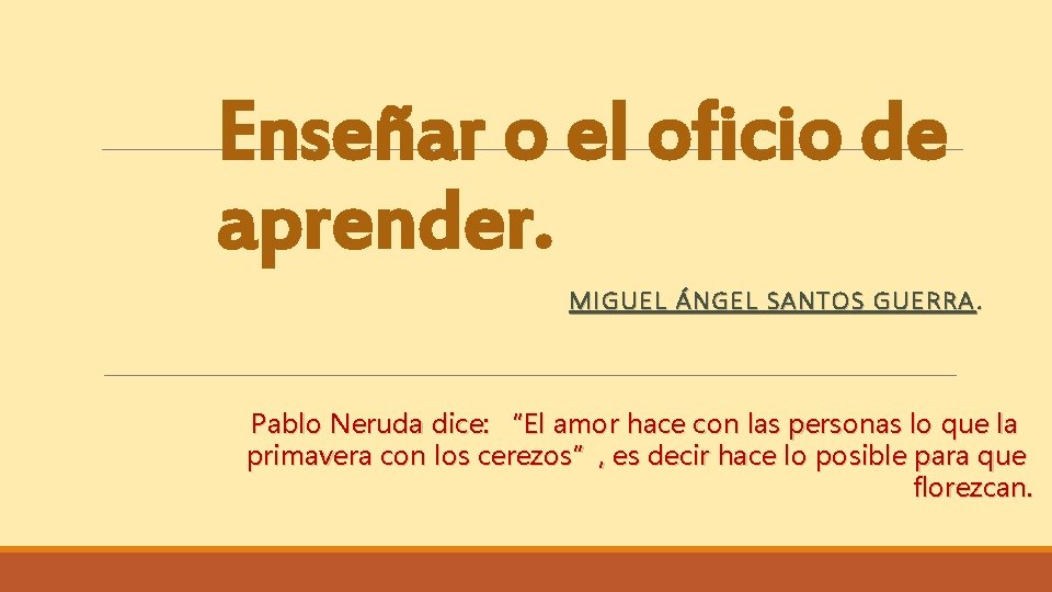 Enseñar O El Oficio De Aprender Miguel Angel Santos Guerra