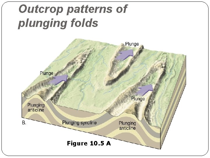 Outcrop patterns of plunging folds Figure 10. 5 A 