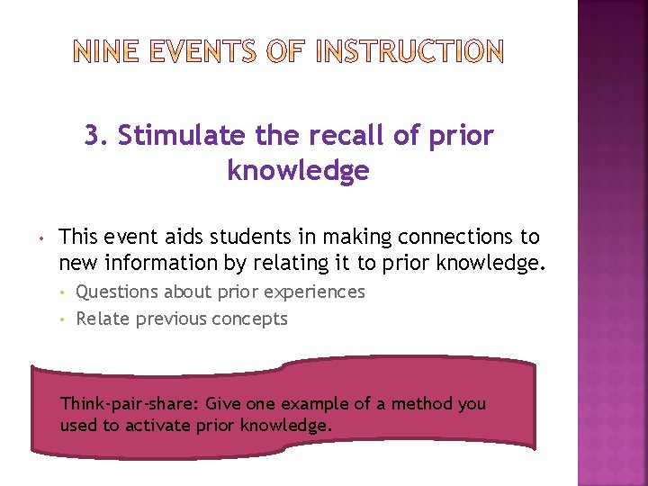 Utilizing Gagnes Nine Events of Instruction To Build