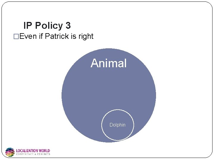 IP Policy 3 �Even if Patrick is right Animal Dolphin IP Policy 3 �Even if Patrick is right Animal Dolphin