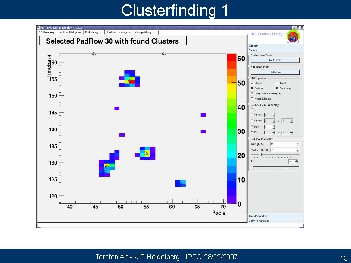 Clusterfinding 1 Torsten Alt - KIP Heidelberg IRTG 28/02/2007 13 