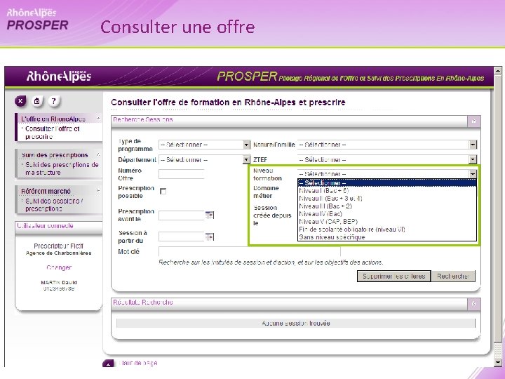 Consulter une offre 