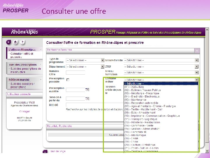 Consulter une offre 