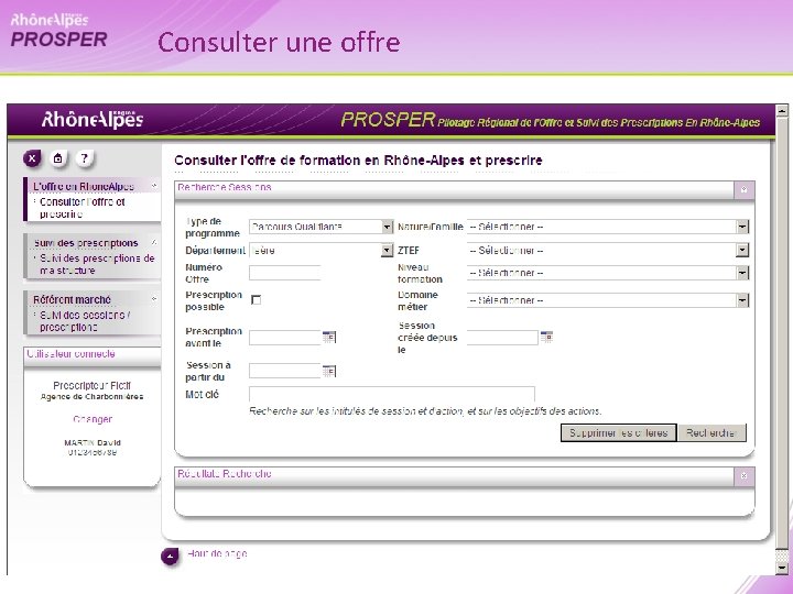 Consulter une offre 