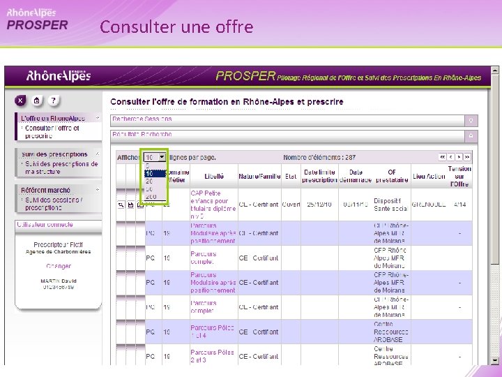 Consulter une offre 