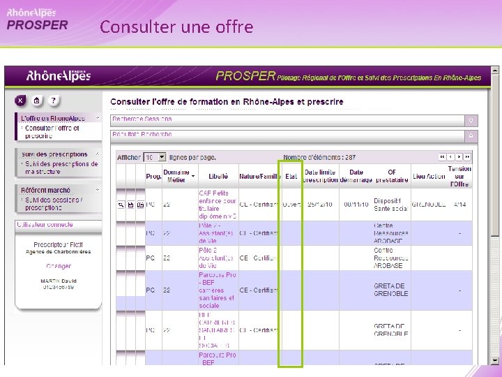 Consulter une offre 