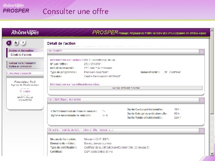 Consulter une offre 