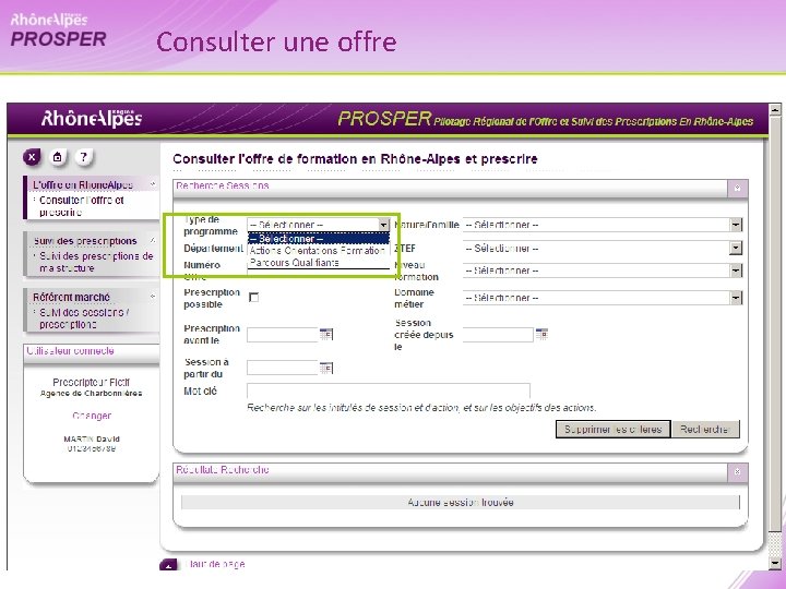 Consulter une offre 