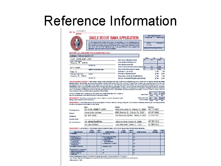 Reference Information 