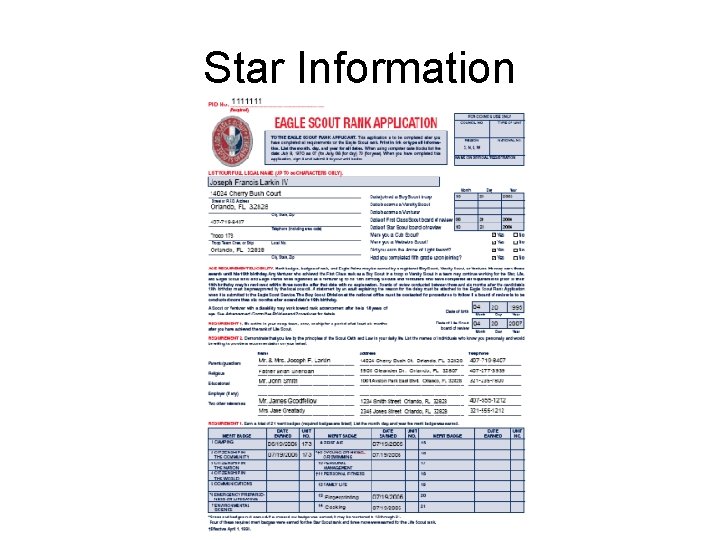 Star Information 