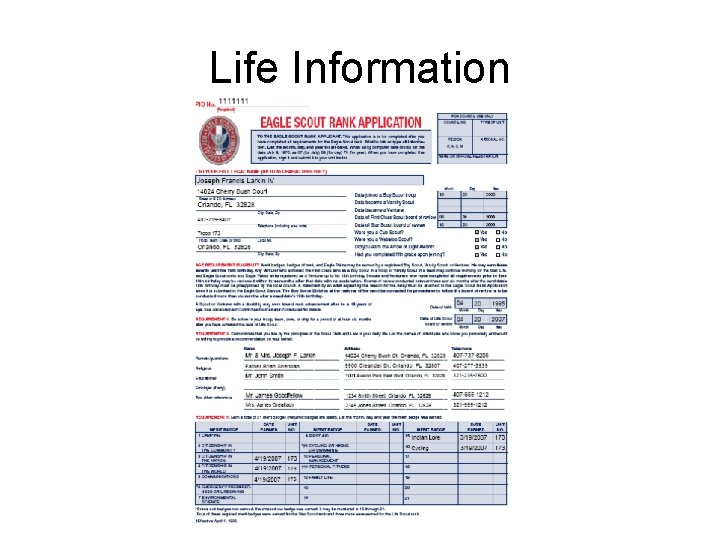 Life Information 