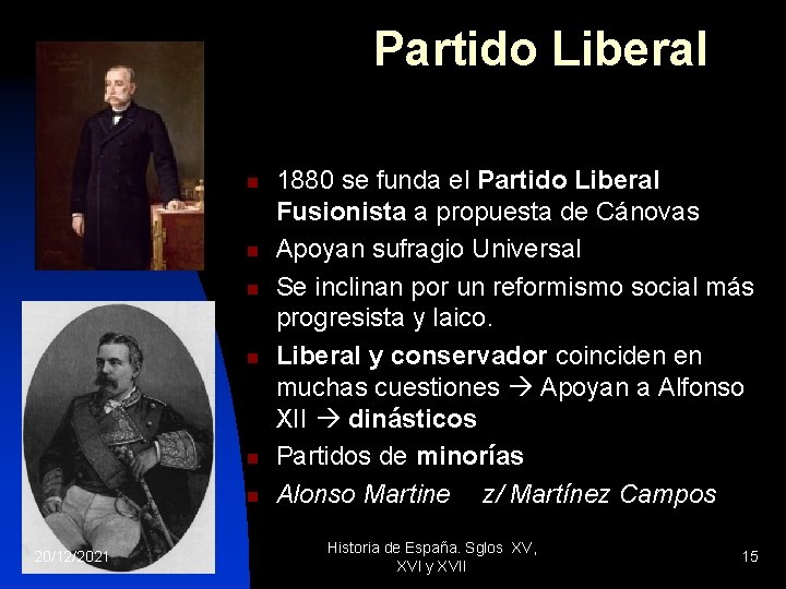 Partido Liberal n n n 20/12/2021 1880 se funda el Partido Liberal Fusionista a