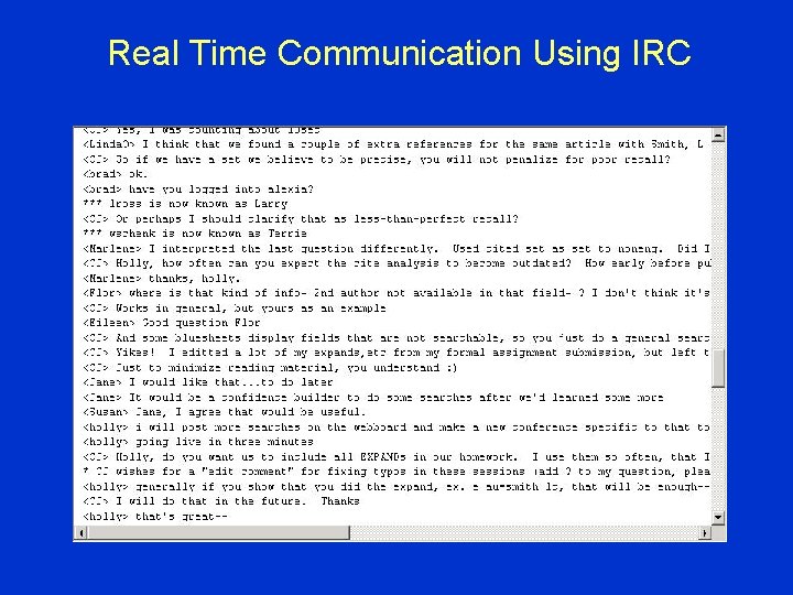 Real Time Communication Using IRC 