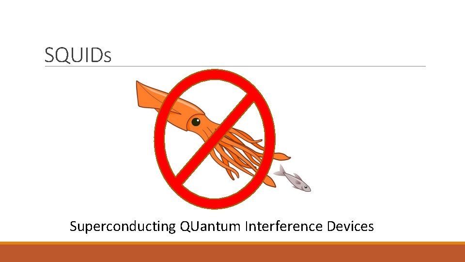 SQUIDs Superconducting QUantum Interference Devices 