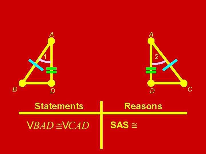 A A 1 B 2 D Statements D Reasons C 