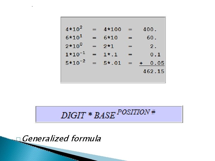 � Generalized formula 