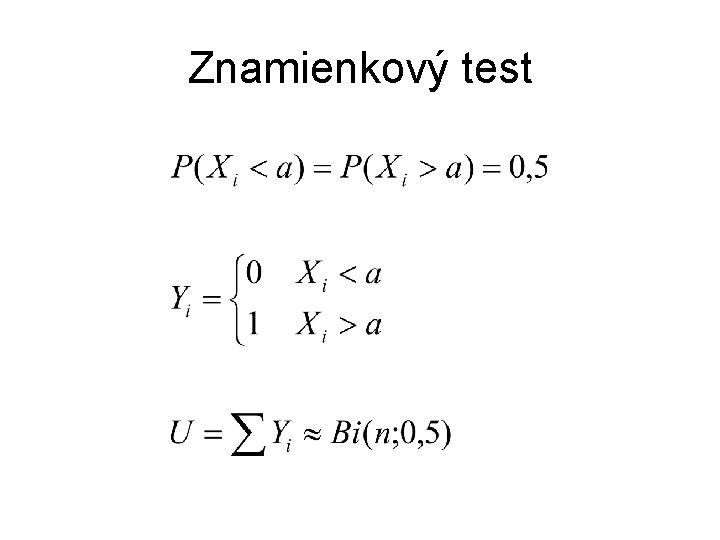 Znamienkový test 