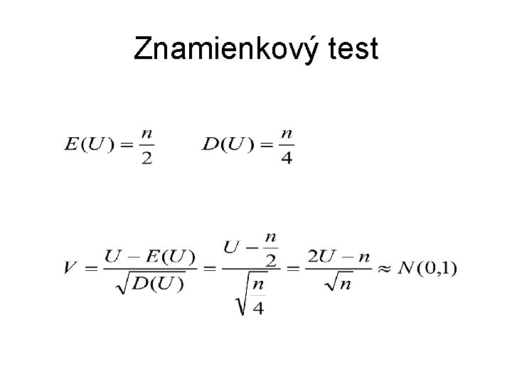 Znamienkový test 