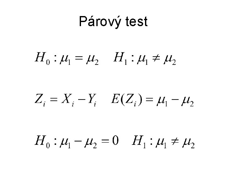 Párový test 