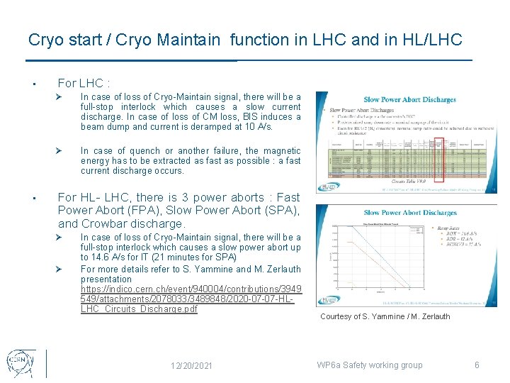 Cryo start / Cryo Maintain function in LHC and in HL/LHC • • For