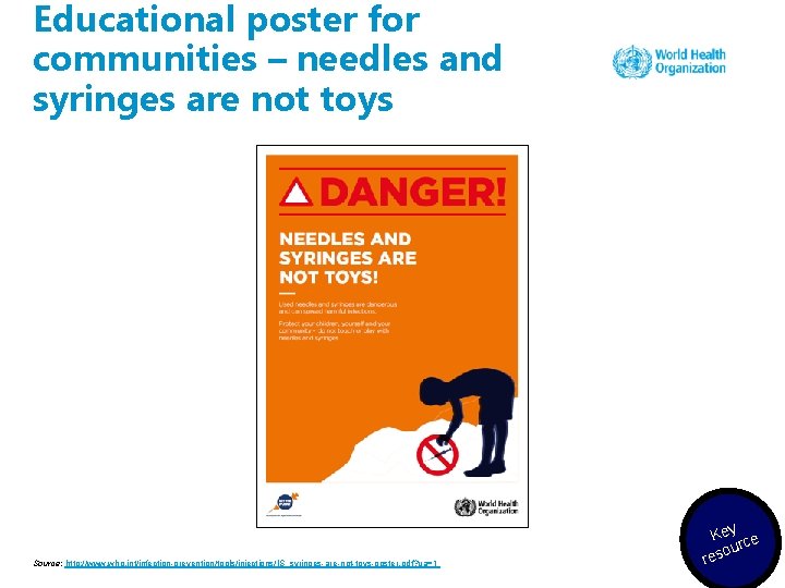 Educational poster for communities – needles and syringes are not toys Source: http: //www.
