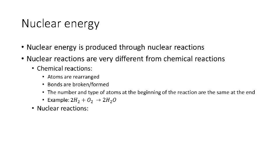 Nuclear energy • 