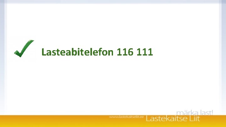 Lasteabitelefon 116 111 