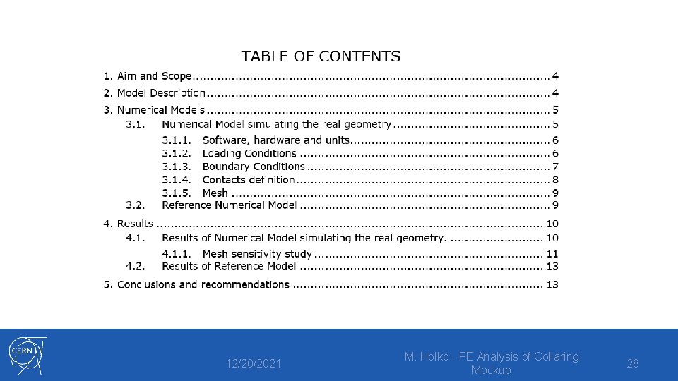 12/20/2021 M. Holko - FE Analysis of Collaring Mockup 28 