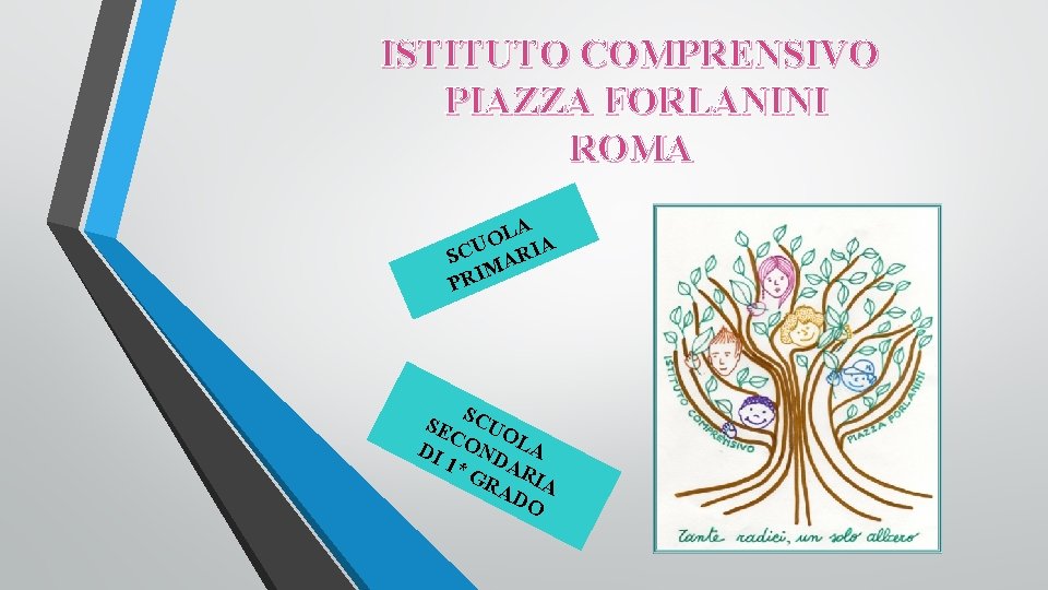 ISTITUTO COMPRENSIVO PIAZZA FORLANINI ROMA LA O A U SC ARI IM PR SE