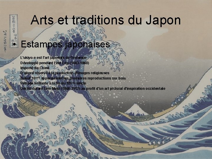 Arts et traditions du Japon • Estampes japonaises - L'ukiyo-e est l'art japonais de