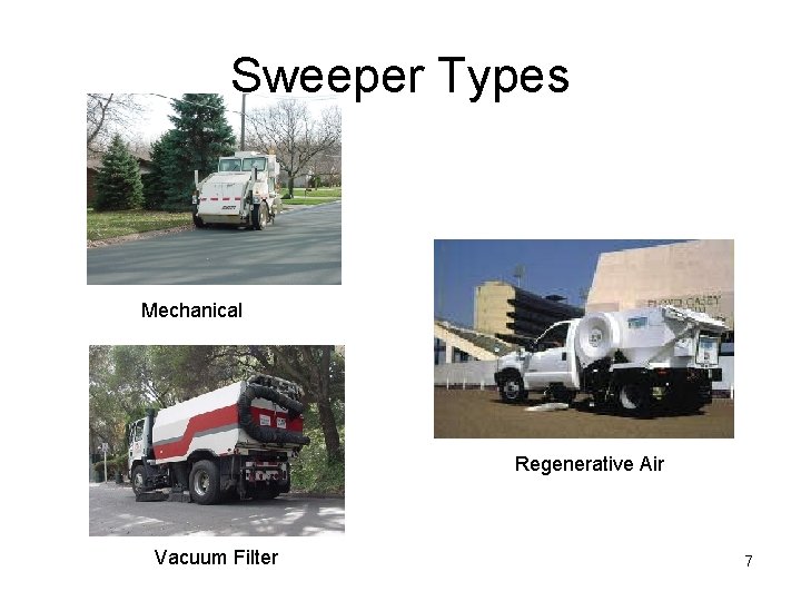 Sweeper Types Mechanical Regenerative Air Vacuum Filter 7 Sweeper Types Mechanical Regenerative Air Vacuum Filter 7