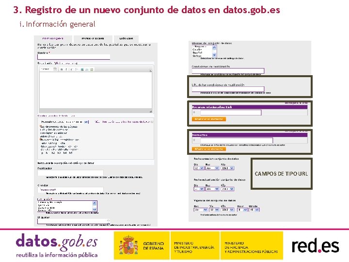 3. Registro de un nuevo conjunto de datos en datos. gob. es i. Información