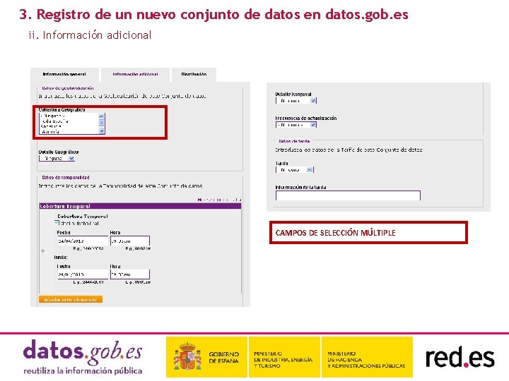 3. Registro de un nuevo conjunto de datos en datos. gob. es ii. Información