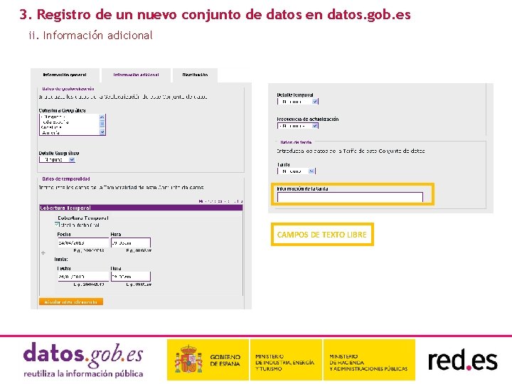 3. Registro de un nuevo conjunto de datos en datos. gob. es ii. Información