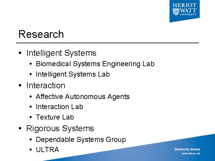 Research Intelligent Systems Biomedical Systems Engineering Lab Intelligent Systems Lab Interaction Affective Autonomous Agents