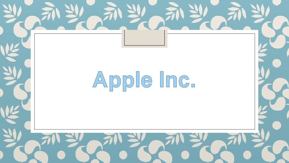 Apple Inc. 