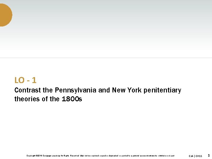 LO - 1 Contrast the Pennsylvania and New York penitentiary theories of the 1800