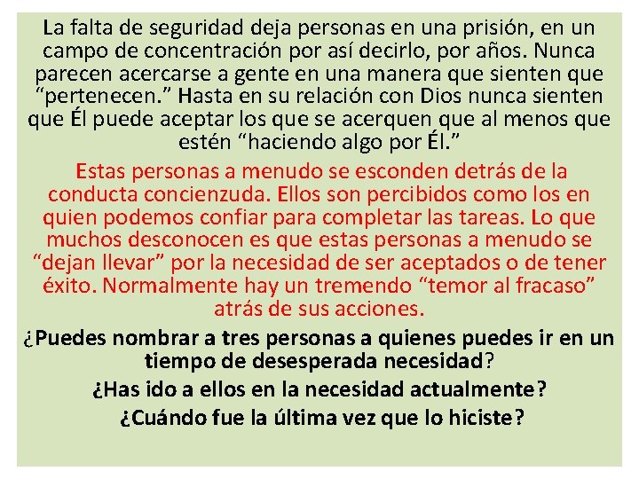 La falta de seguridad deja personas en una prisión, en un campo de concentración