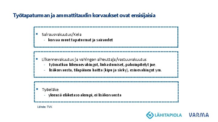 6. 4. 2 0 1 8 Työtapaturman ja ammattitaudin korvaukset ovat ensisijaisia § Sairausvakuutus/Kela