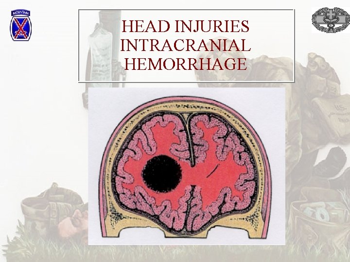 HEAD INJURIES INTRACRANIAL HEMORRHAGE 