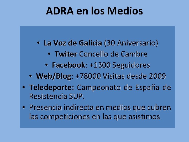 ADRA en los Medios • La Voz de Galicia (30 Aniversario) • Twiter Concello