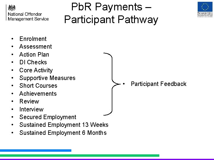 Pb. R Payments – Participant Pathway • • • • Enrolment Assessment Action Plan