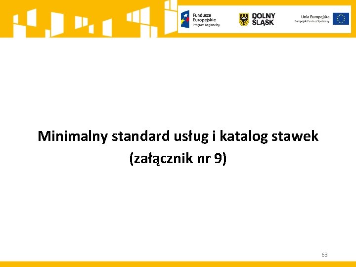 Minimalny standard usług i katalog stawek (załącznik nr 9) 63 